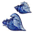 Blue Coastal Glass Conch Shell Table Decor