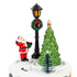 Christmas Scene on Tree Stump with Motion, 5.25"H