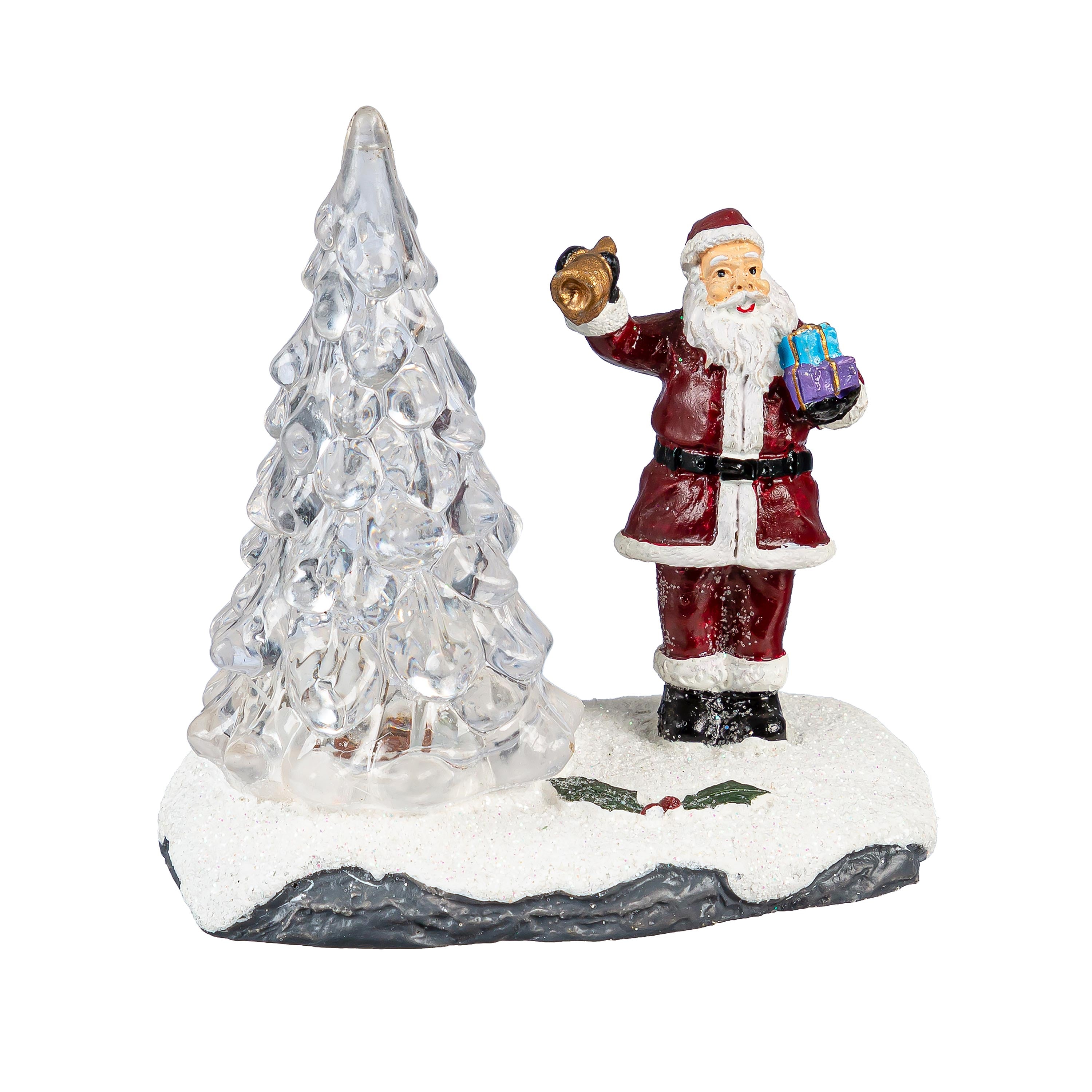 LED Christmas Character with Tree  3.75"H