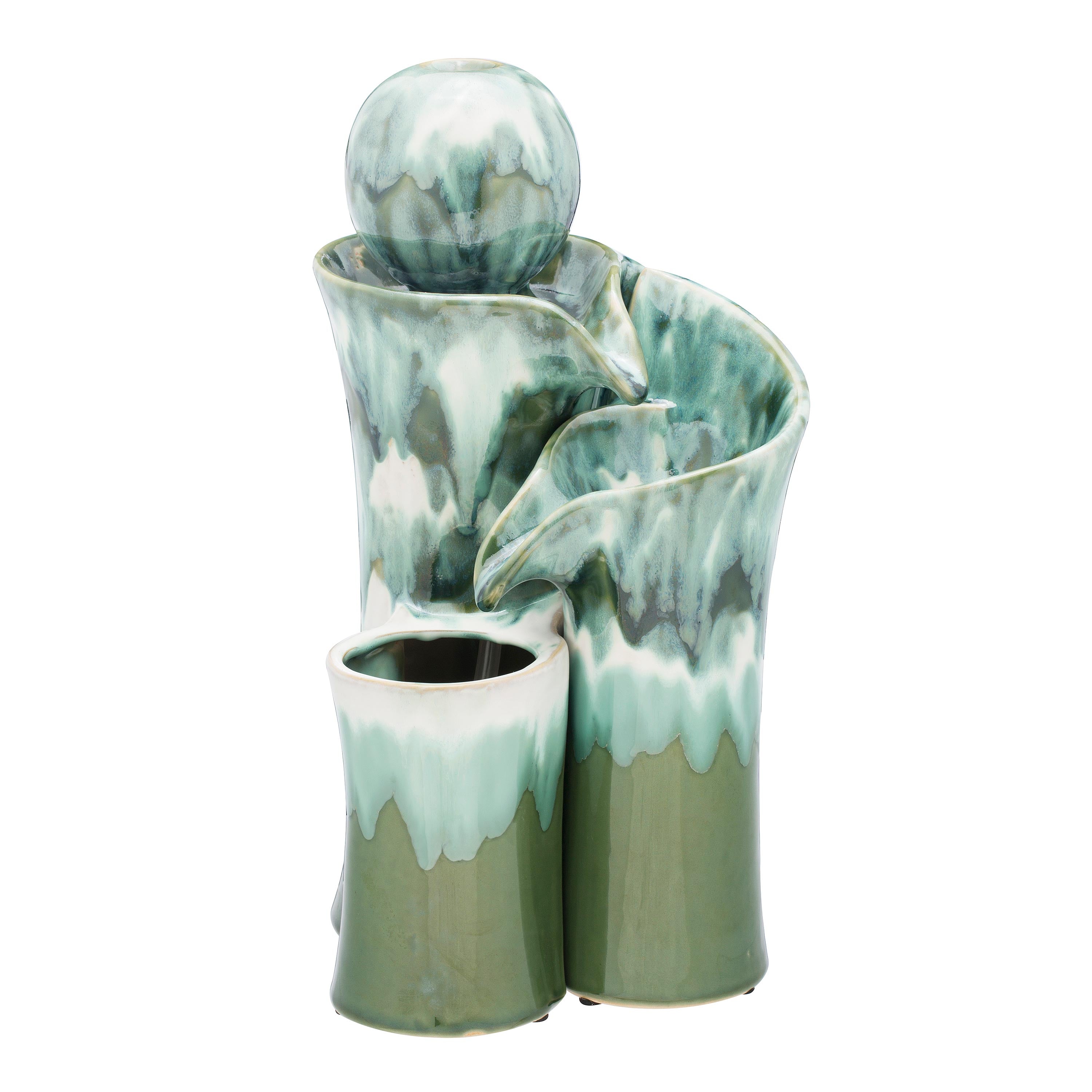 Ceramic Water Fountain, Green