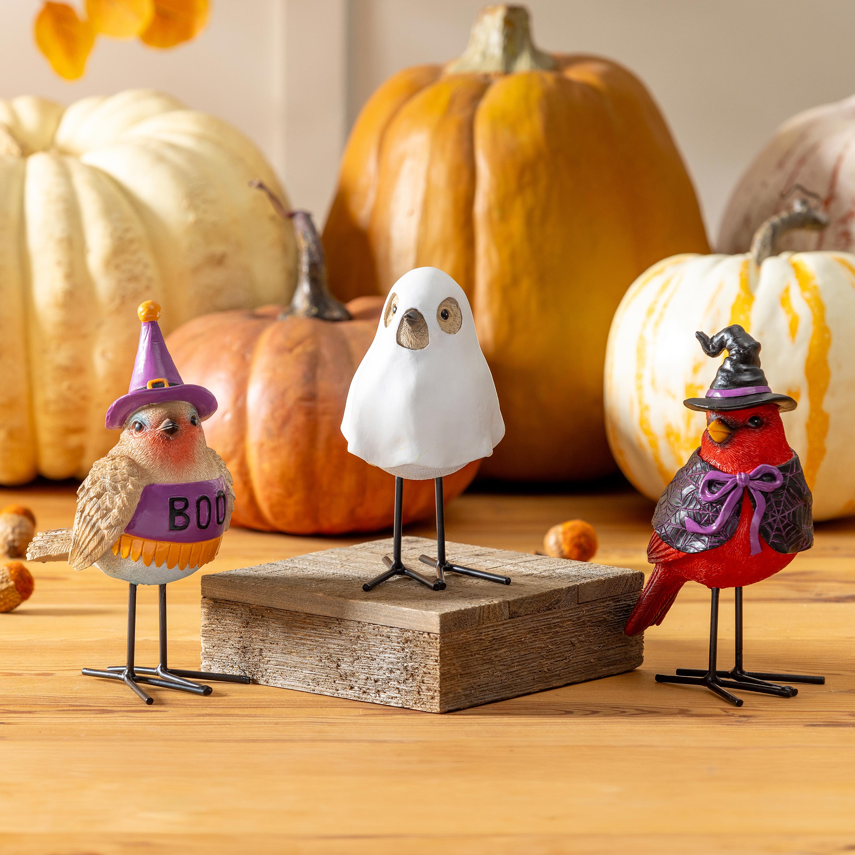 Witchy Warbler Bird Resin with Metal Feet Table