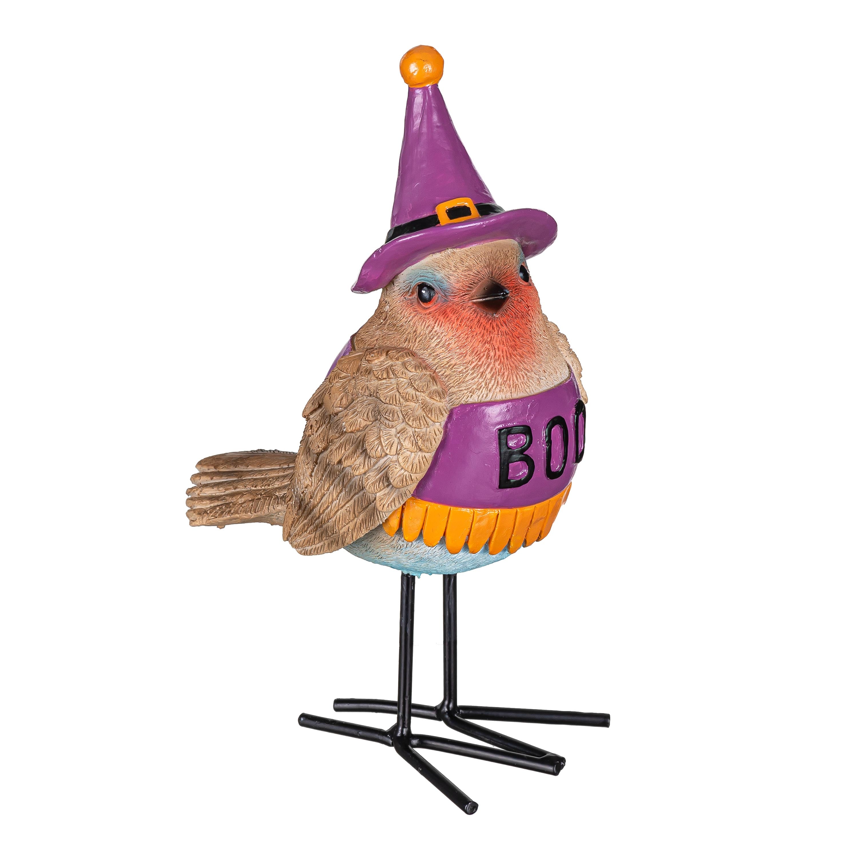 Witchy Warbler Bird Resin with Metal Feet Table