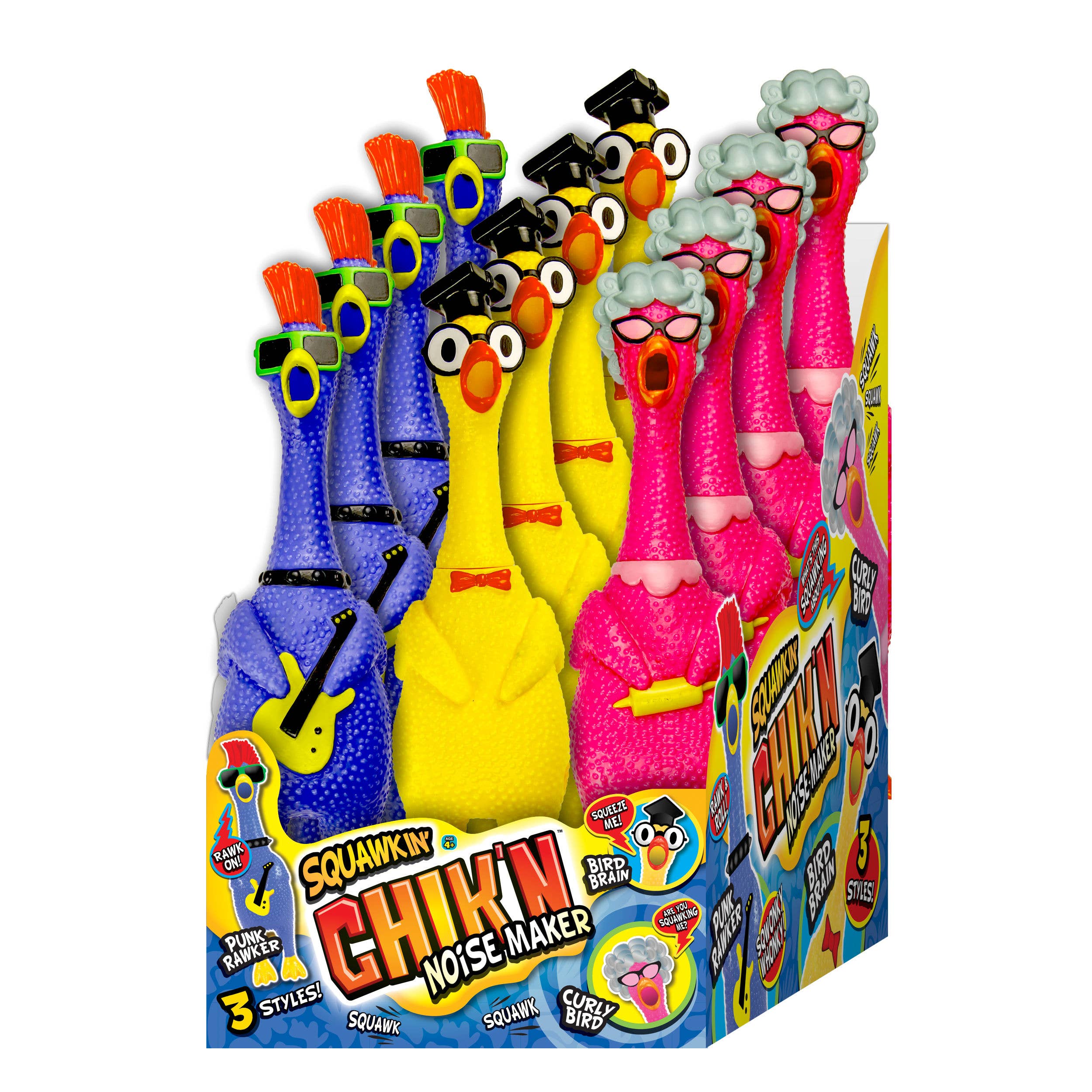 Squawkin' Chicken Noise Maker, 3 colors