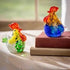 Rooster Glass Table Décor, Asst, 4"H