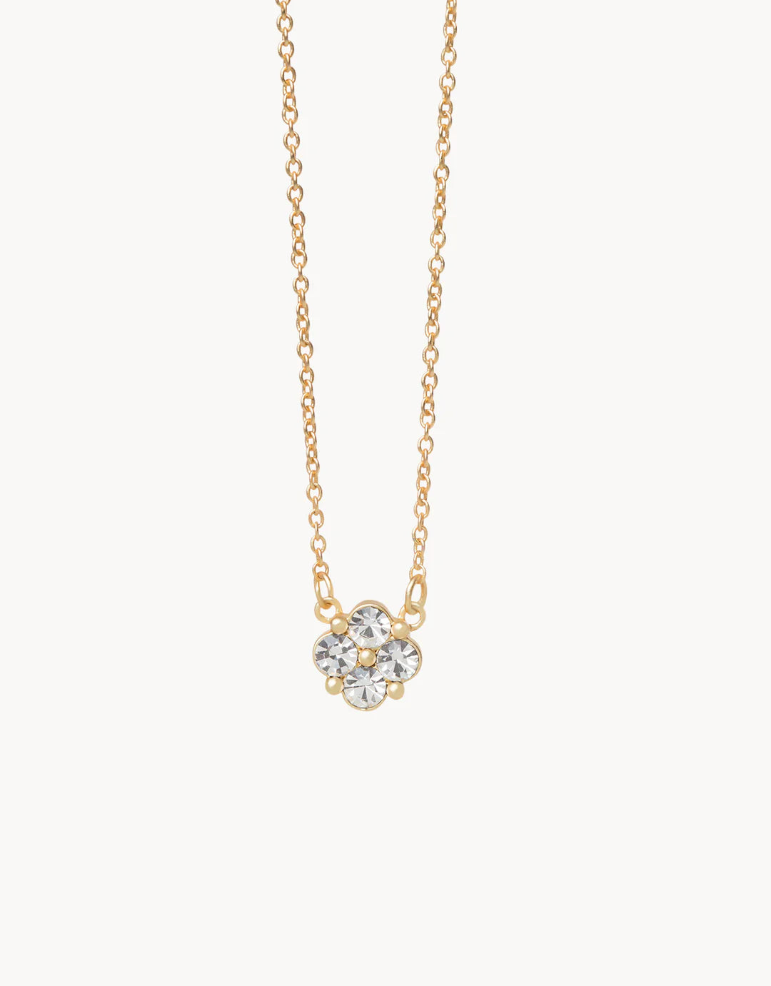 Spartina Sea La Vie Necklace 18" Blessed/Crystal Clover Gold