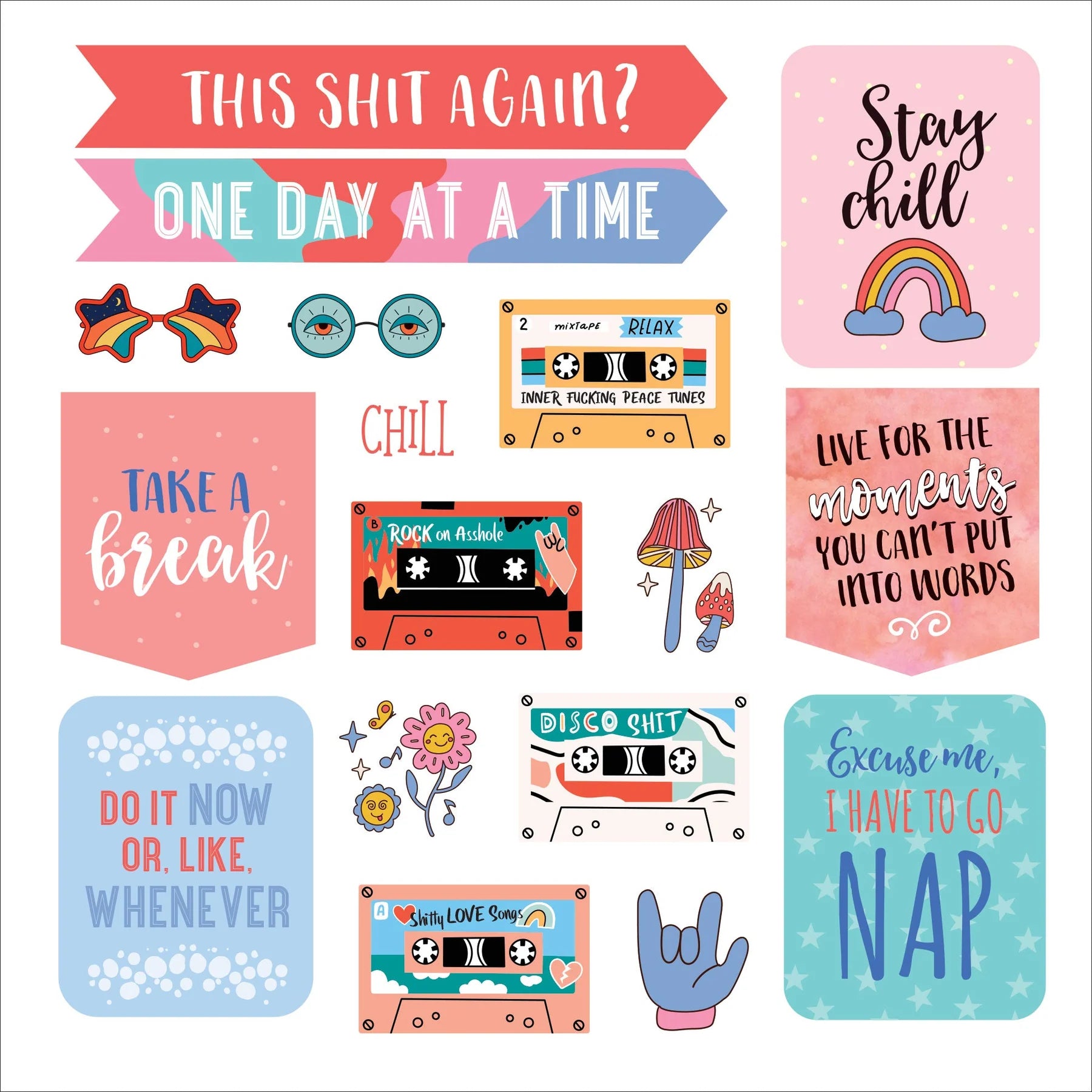 Inner F*cking Peace Sticker Book - A. Dodson's