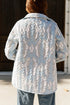 Ida Mae Chase Firebird Blue Quilted Snap Jacket
