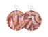 Live Out Loud Round Leather Earrings | Hand-painted by Jeanetta Gonzales