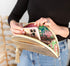 Black Pebbles Half Moon Clutch