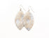 Silver Foil Leather Earrings