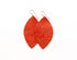 Coral Shimmer Leather Earrings