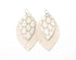 Scalloped in Cream with Cream Fringe Layered Earrings