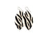 Zebra Black and White Leather Earrings