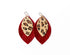 Leopard with Red Fringe Layered Earrings