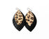 Leopard with Black Fringe Fringe Layered Earrings