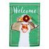 Flowery Goose Applique Garden Flag by Evergreen