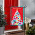 Vintage Christmas Tree Applique Garden Flag