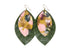 Coming Home with Dark Green Fringe Layered Earrings | Hand-Painted by Rachel Camfield