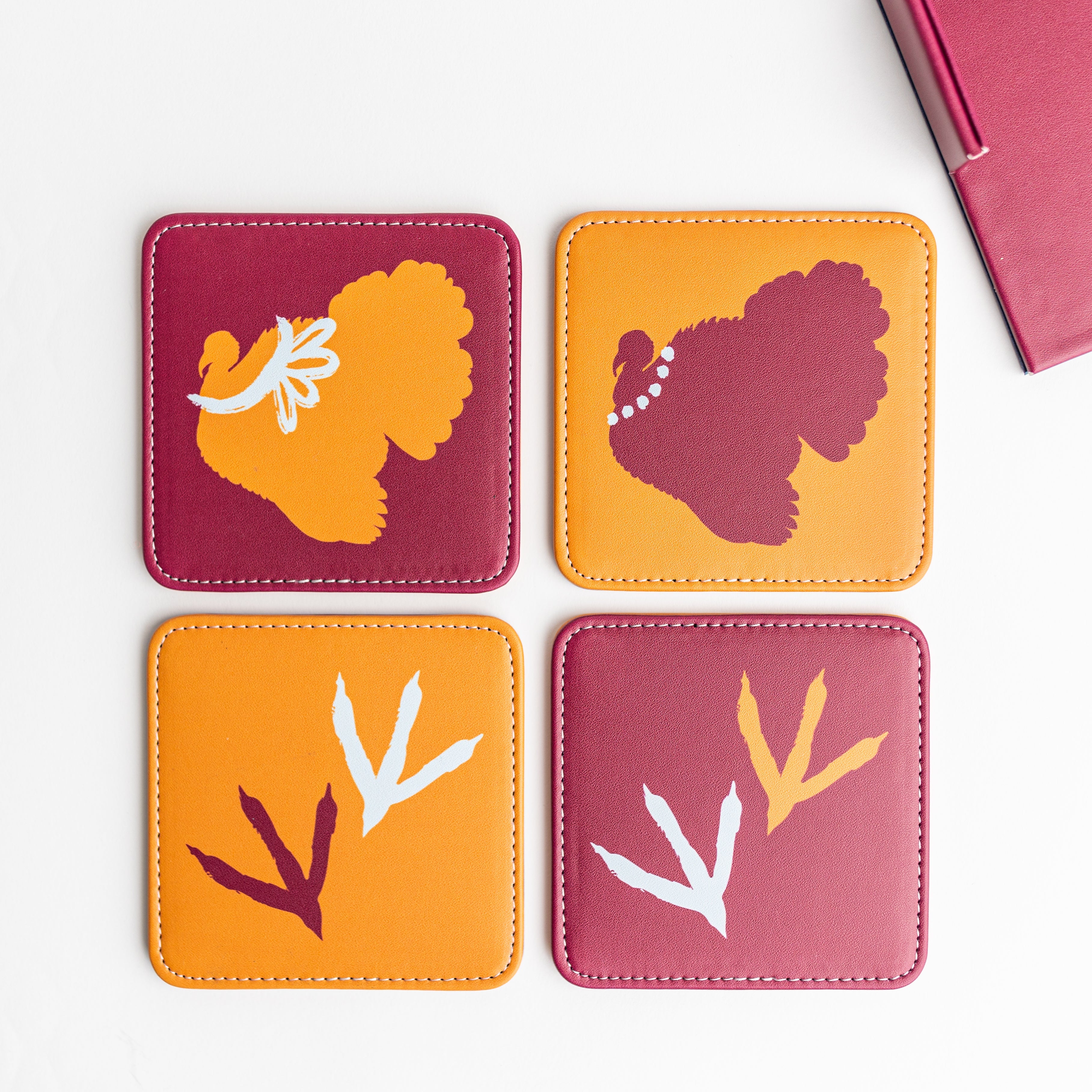 Virginia Tech Hokies Coasters, Set of 4