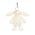 Blossom Cream Bunny 'Berry' Bag Charm By Jellycat