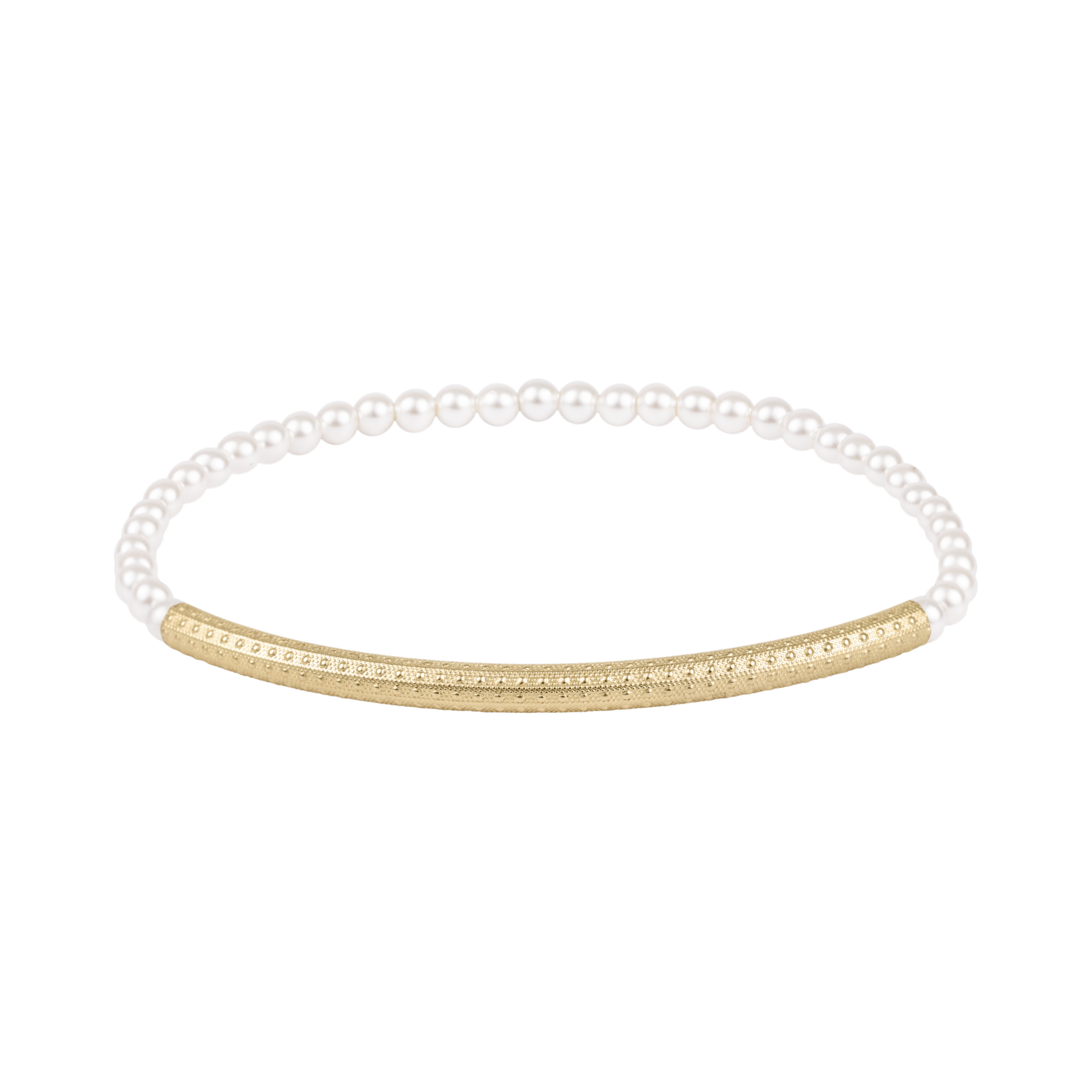 Bliss Bar Textured Pearl 3mm Bracelet