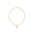 Classic Gold 2mm Bracelet - Classic Gold 8mm Charm