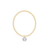 Classic Gold 3mm Bracelet - Reflection Charm - 04