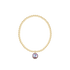 Classic Gold 3mm Bracelet - Reflection Charm - 06