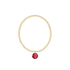 Classic Gold 3mm Bracelet - Reflection Charm - 07