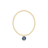 Classic Gold 3mm Bracelet - Reflection Charm - 09