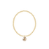 Classic Gold 3mm Bracelet - Reflection Charm - 11