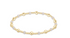 Classic Gold Sincerity Pattern 4mm Pearl Bead Bracelet - by enewton