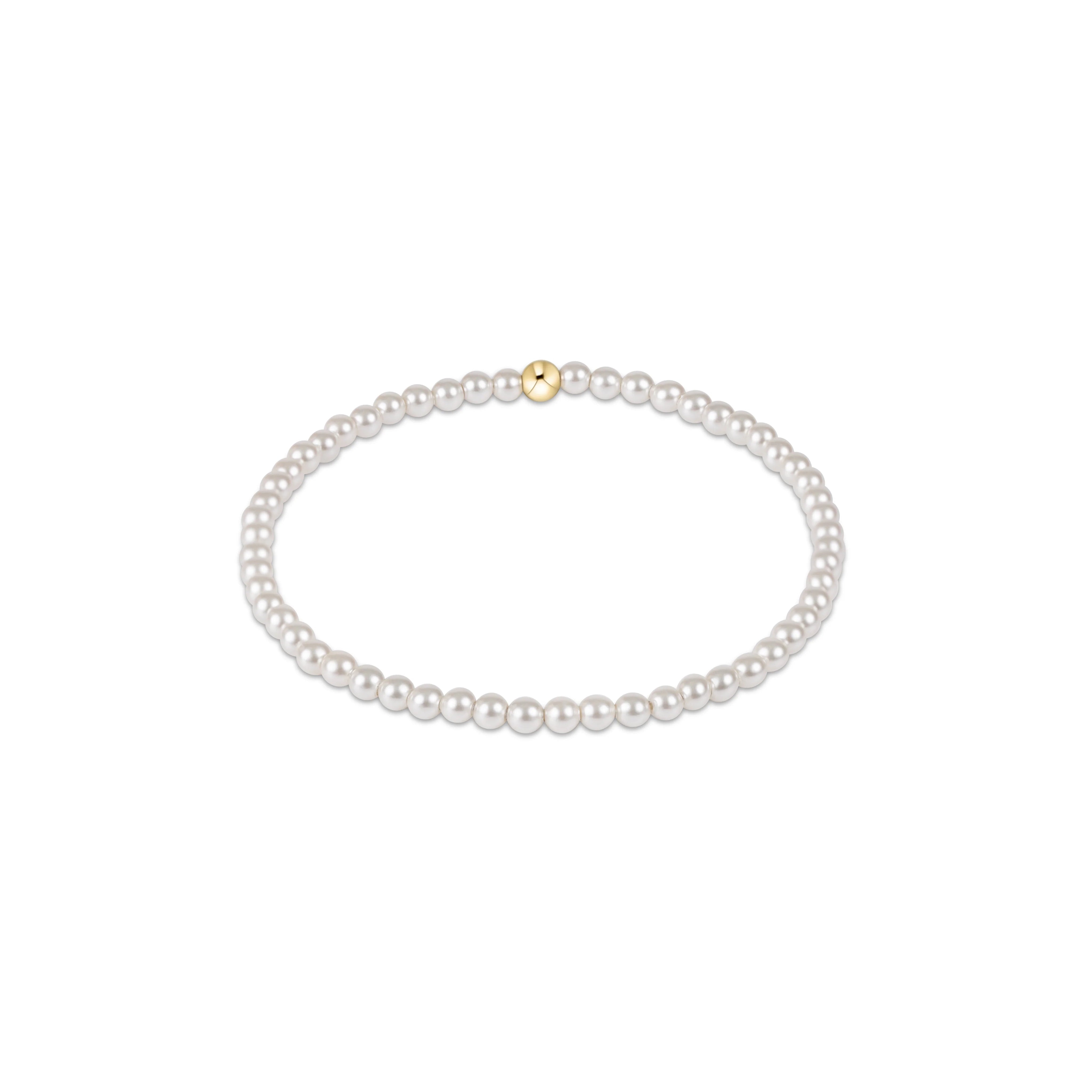 Classic Pearl 3mm Bead Bracelet - by enewton