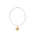 Classic Pearl 3mm Bracelet - Blessing Gold Disc