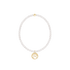 Classic Pearl 3mm Bracelet - Paw Print Gold Disc
