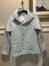 Ida Mae Anthia Gingham Blue Quilted Snap Jacket