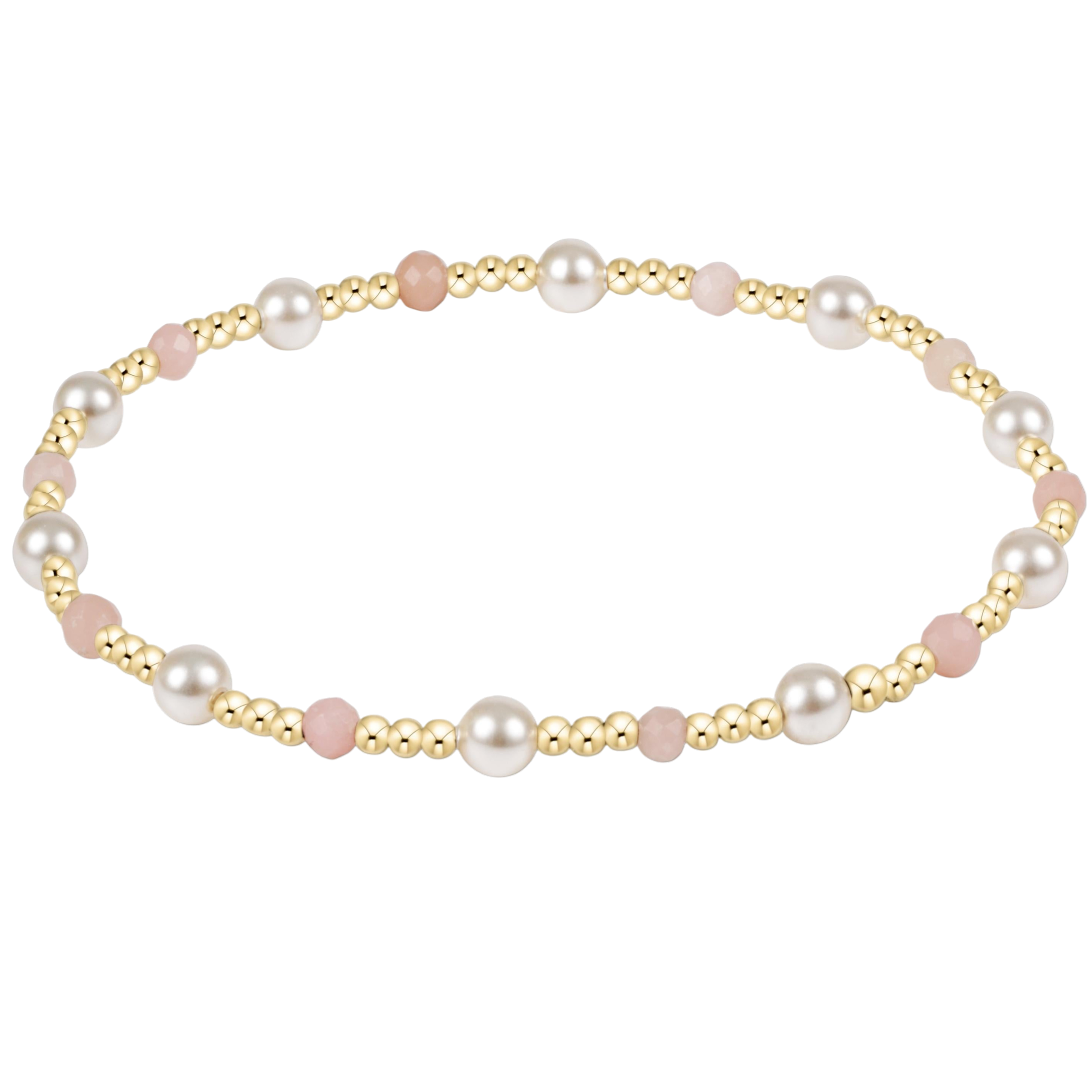 Extends Pearl Sincerity 4mm Gem Bracelet - Pink Opal