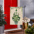 Shades of Emerald Burlap Garden Flag