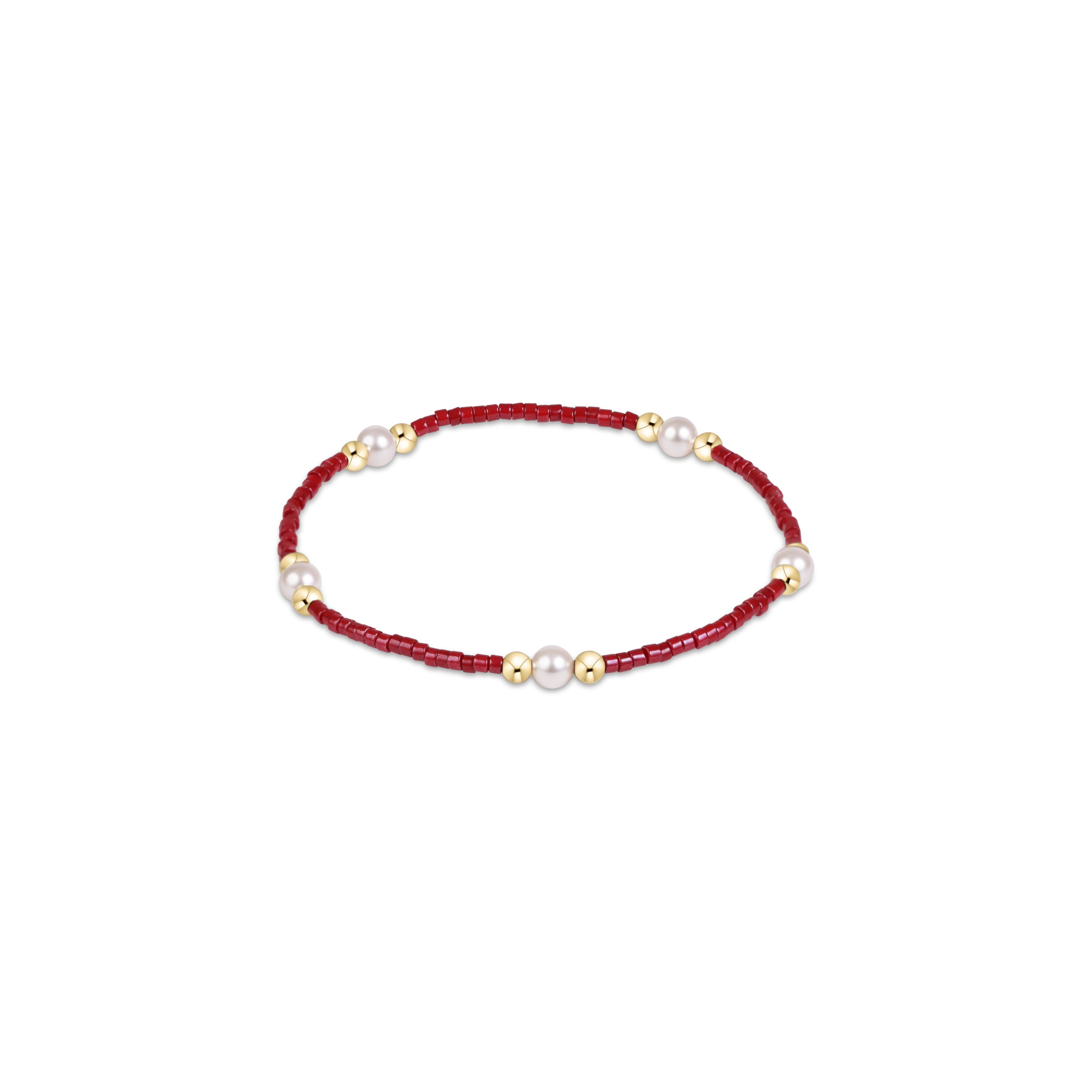 gameday hope purpose pearl bracelet - maroon by enewton