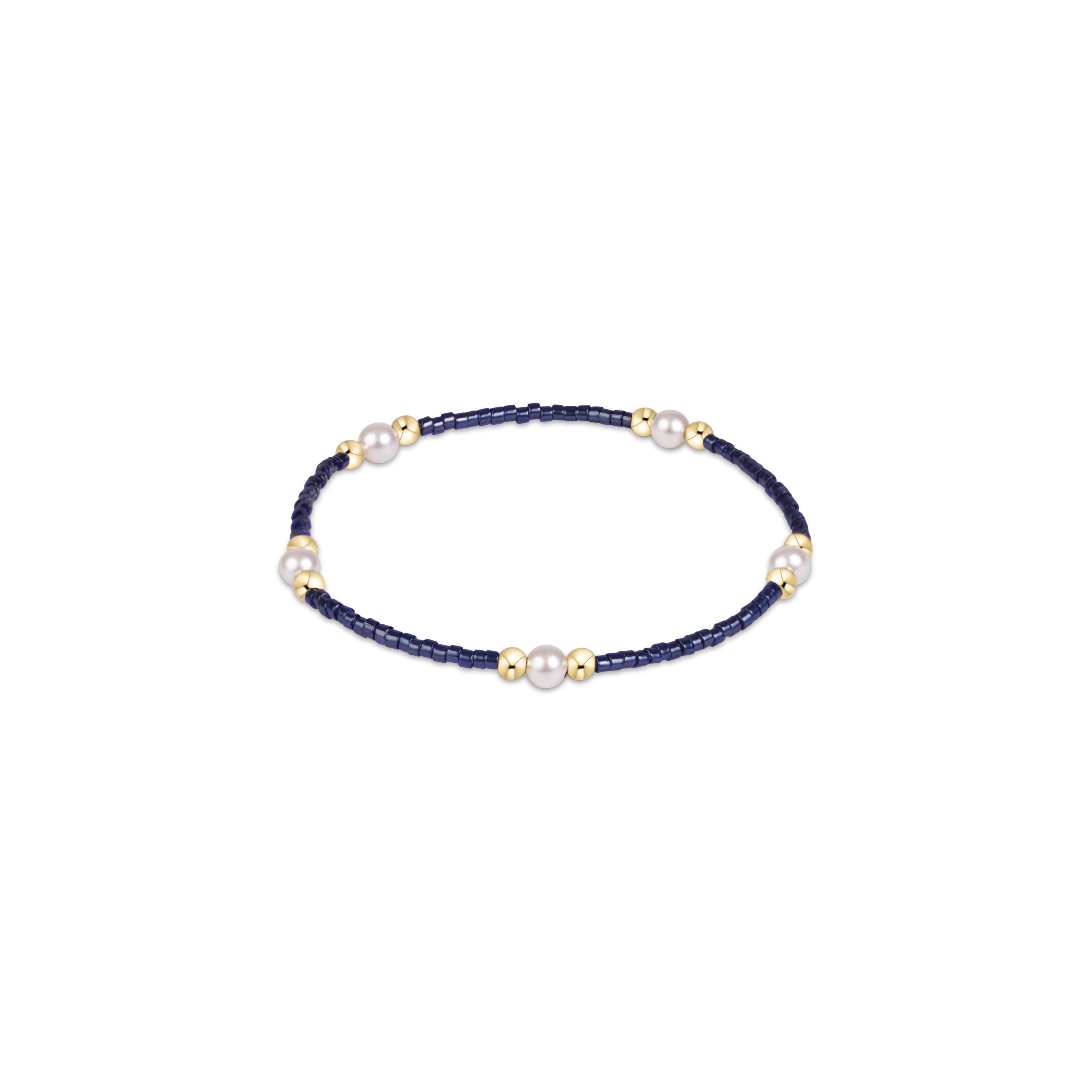 gameday hope purpose pearl bracelet - navy by enewton