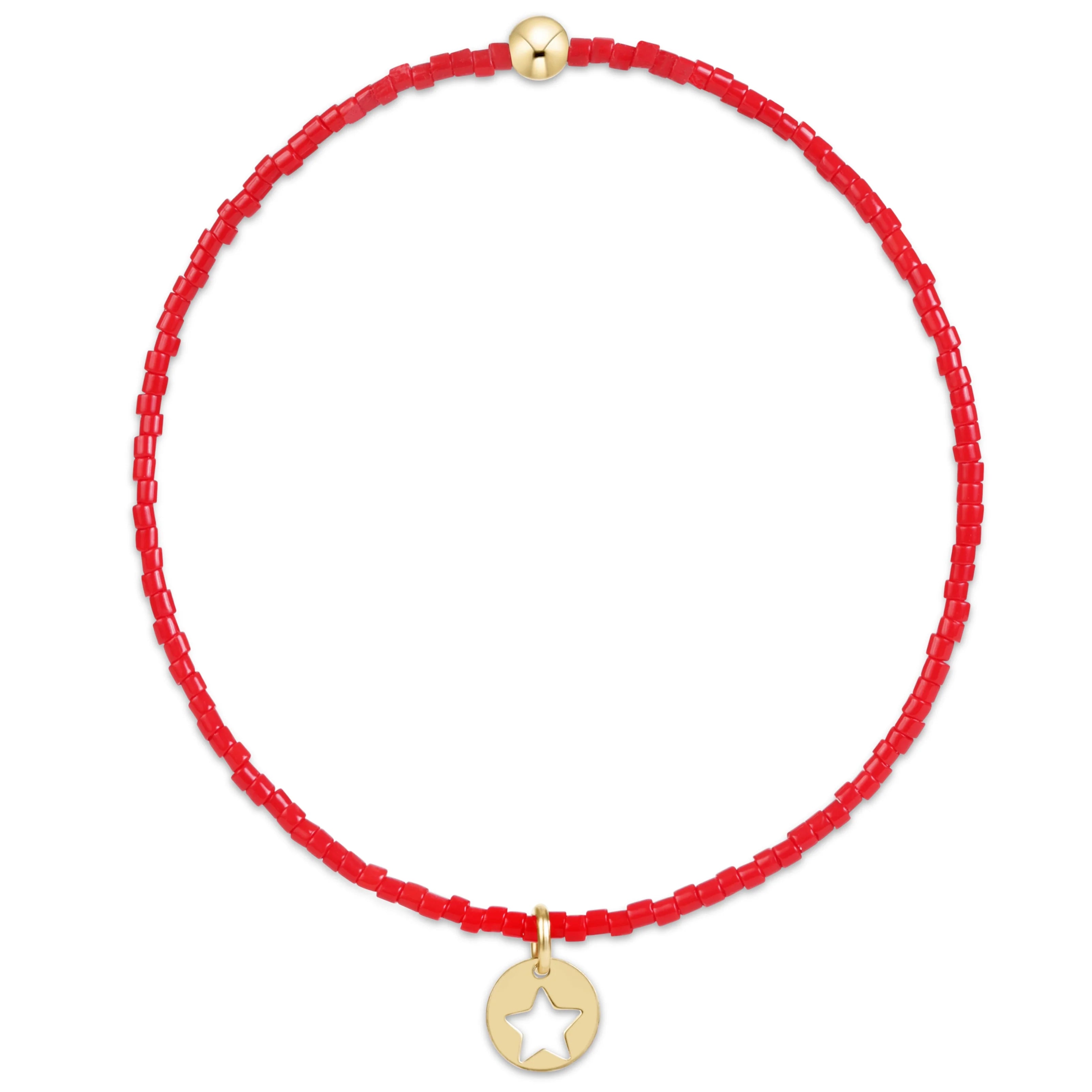 hope classic bracelet 6.25" - red small star disc by enewton by Enewton