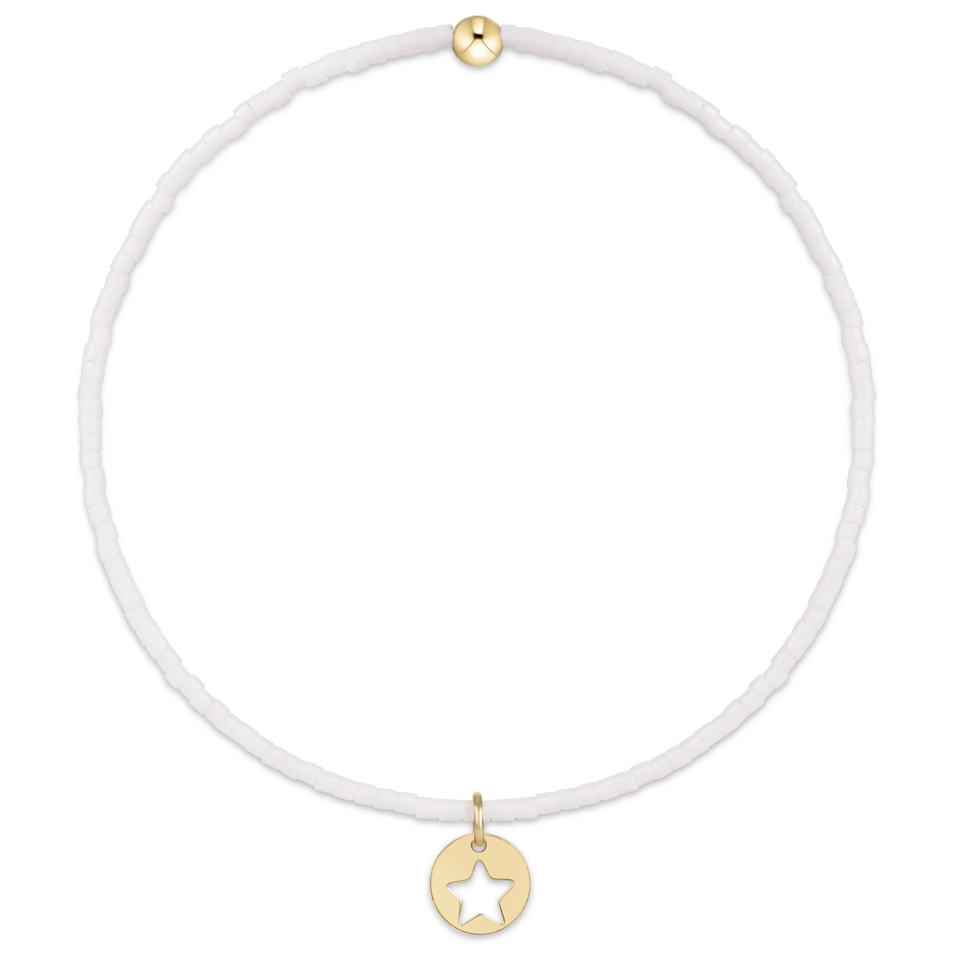 hope classic bracelet 6.25" - white small star disc by enewton by Enewton