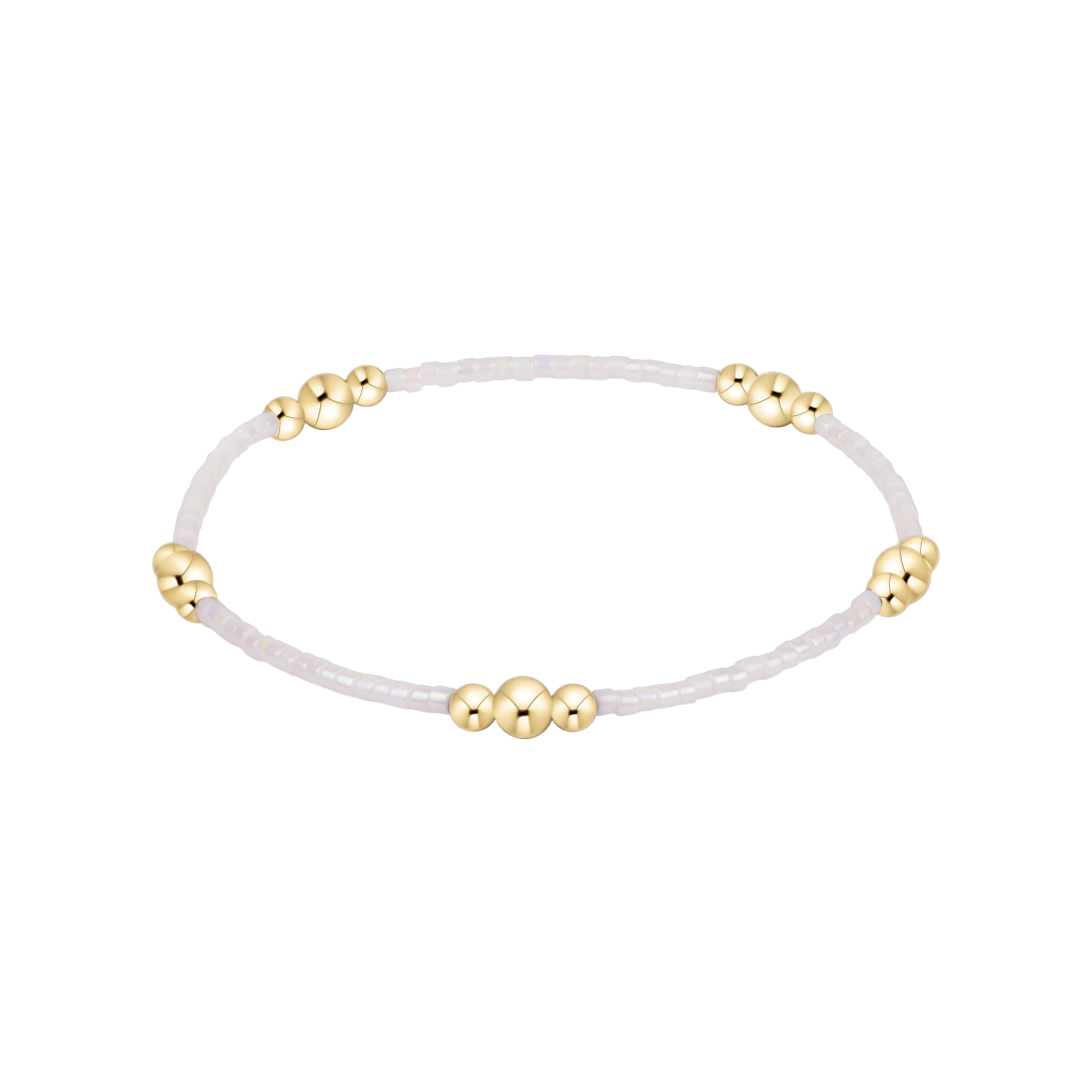 Hope Purpose Gold Bracelet - Silky White