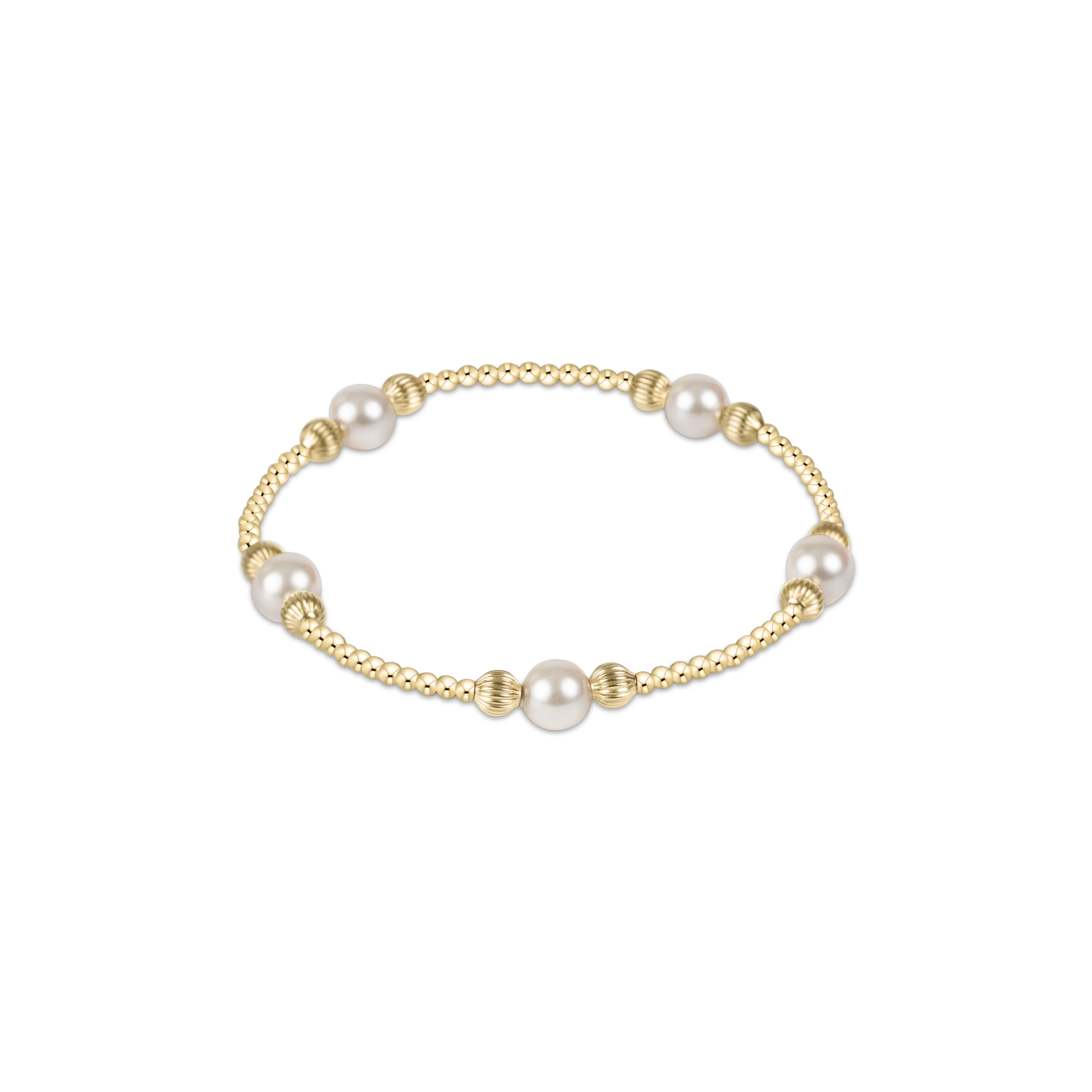 Purpose Pearl 6mm Dignity Gold Bracelet - by enewton
