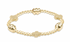 Signature Cross Gold & Admire Gold 3mm Gold Bracelet- by enewton