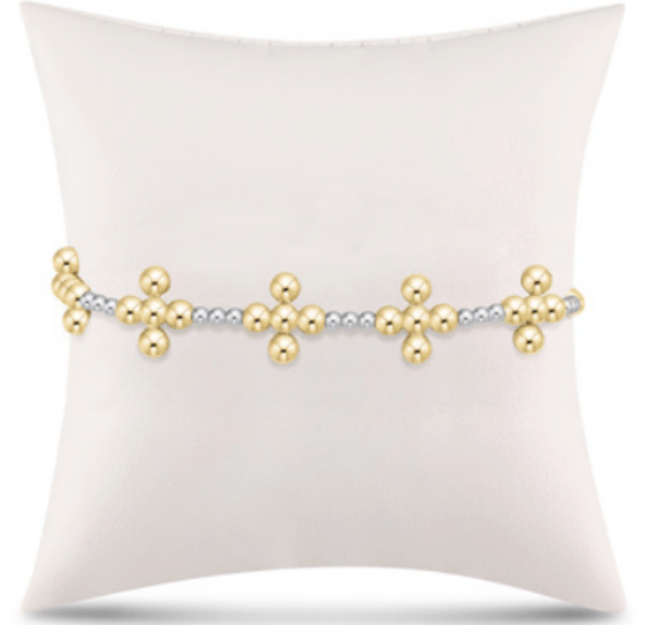 Signature Cross Sincerity Sterling Pattern 2.5mm Bead Bracelet - Sterling - by enewton