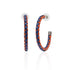 Blue & Orange Braided Hoop Earrings