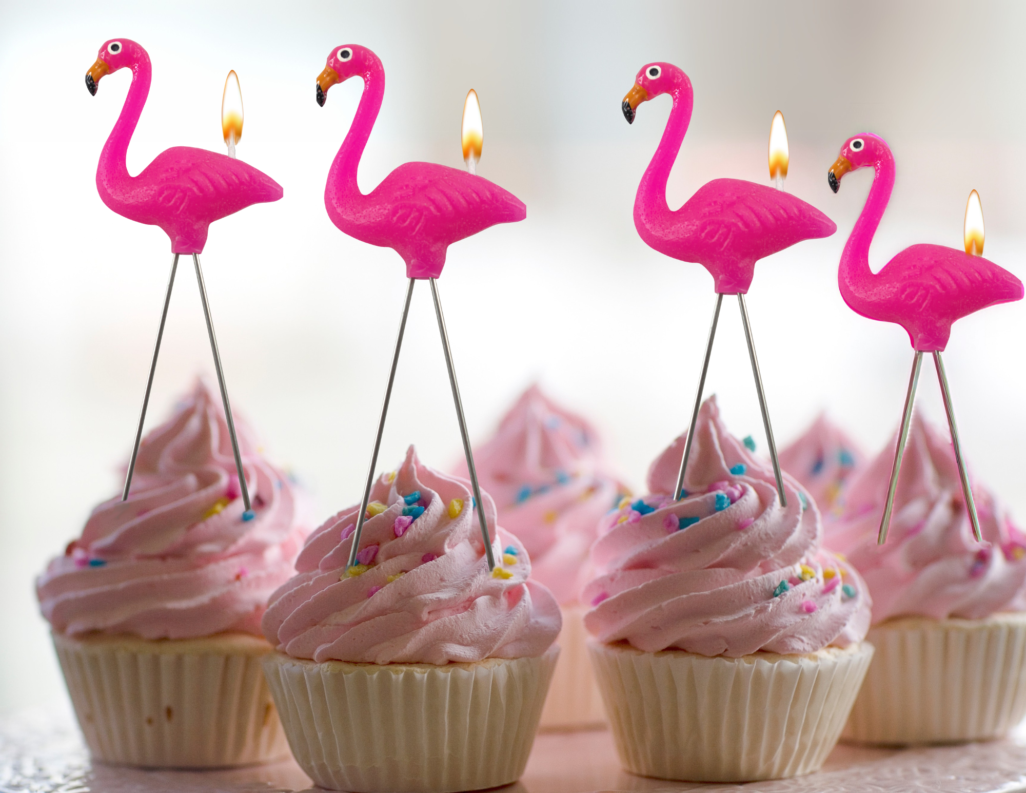 Lawn Flamingo Birthday Candles, Set Of 4 - view 2 of 2