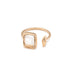 Clara - Hammered Gold Adjustable Ring by Leslie Curtis