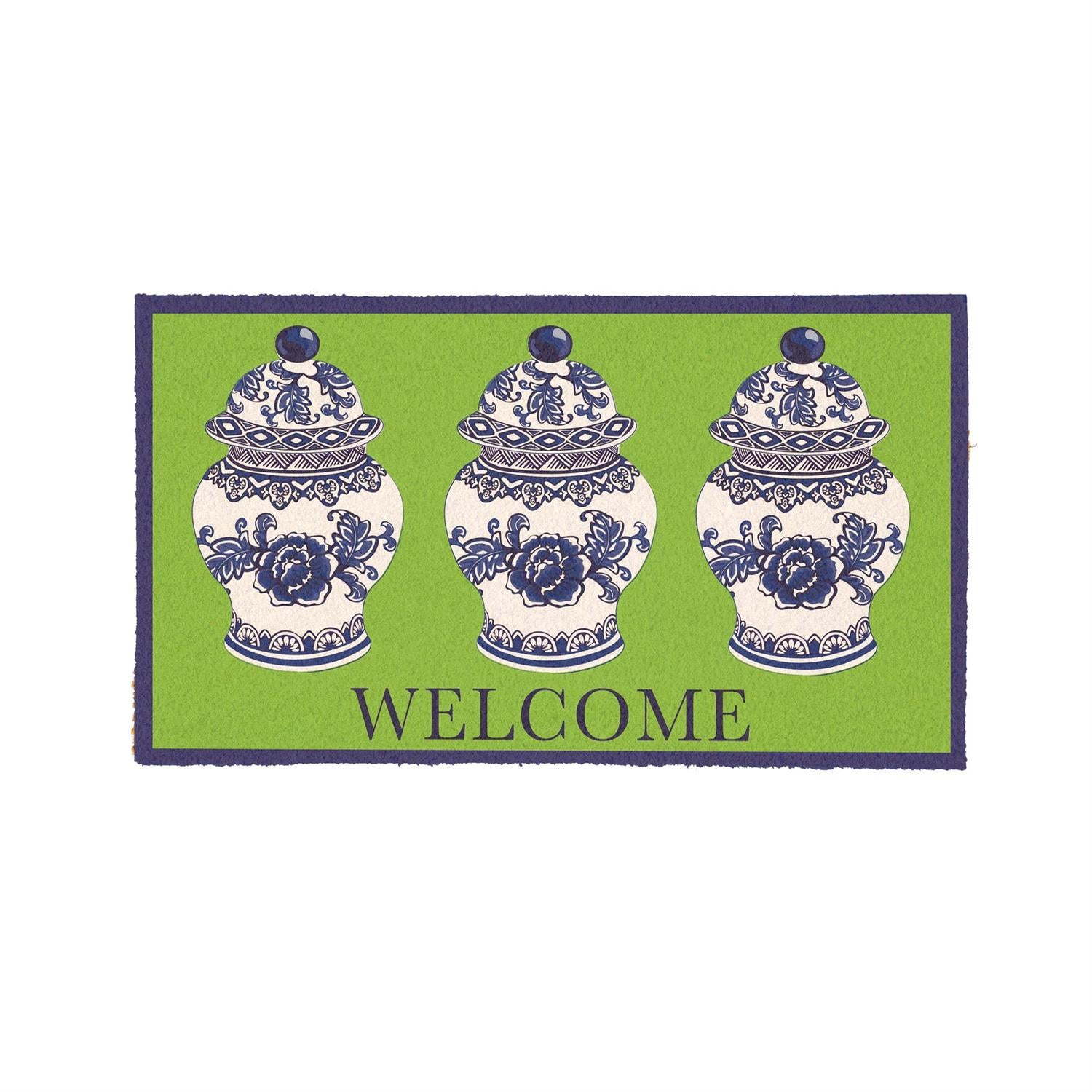 Chinoiserie Welcome Coir Mat